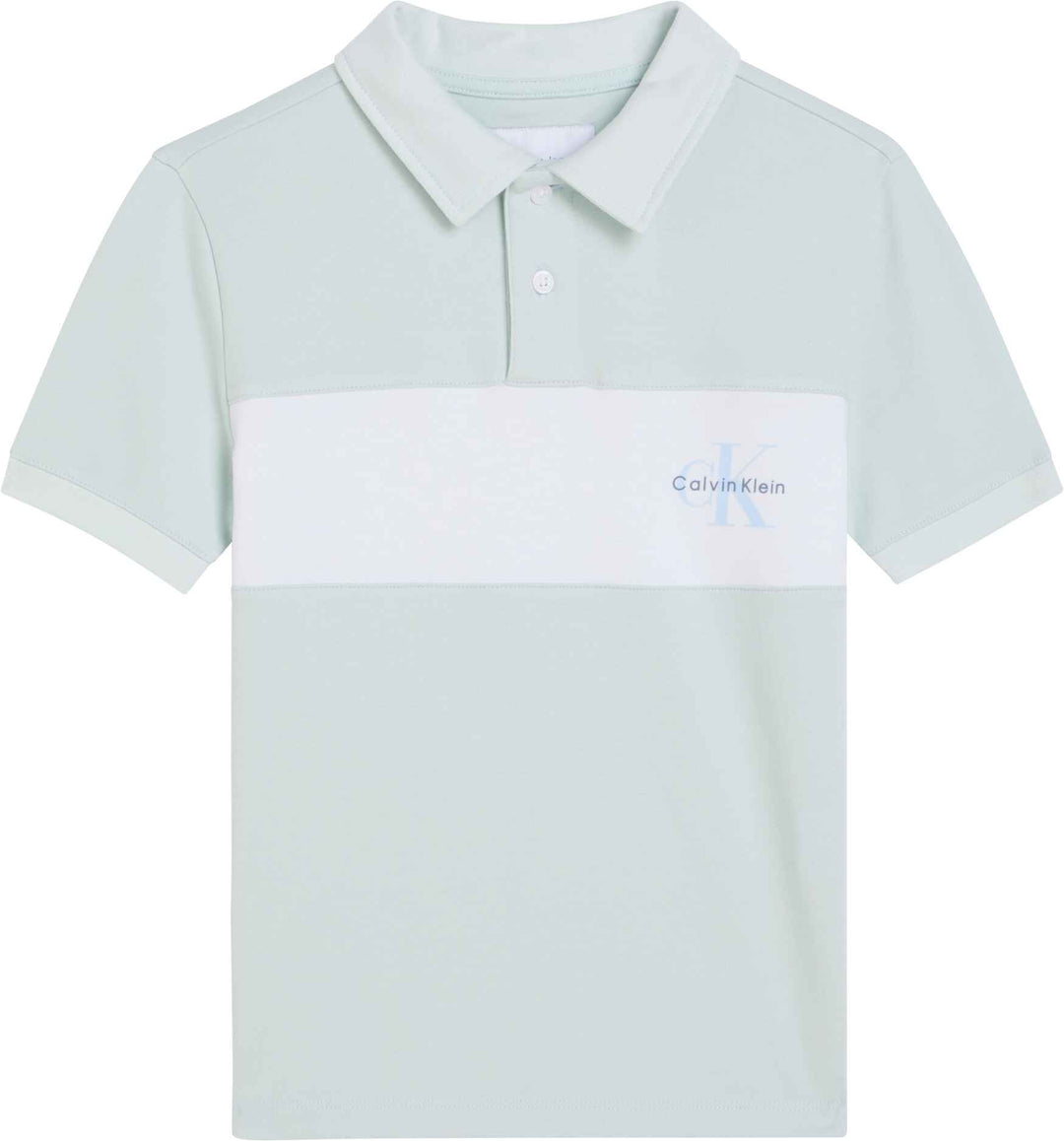 Calvin Klein Polo Mono Logo Pieced Nantucket Breeze para Niño