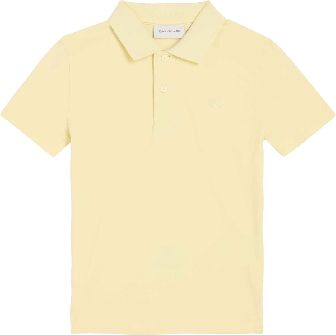 Calvin Klein Polo Solid French Vanilla para Niño