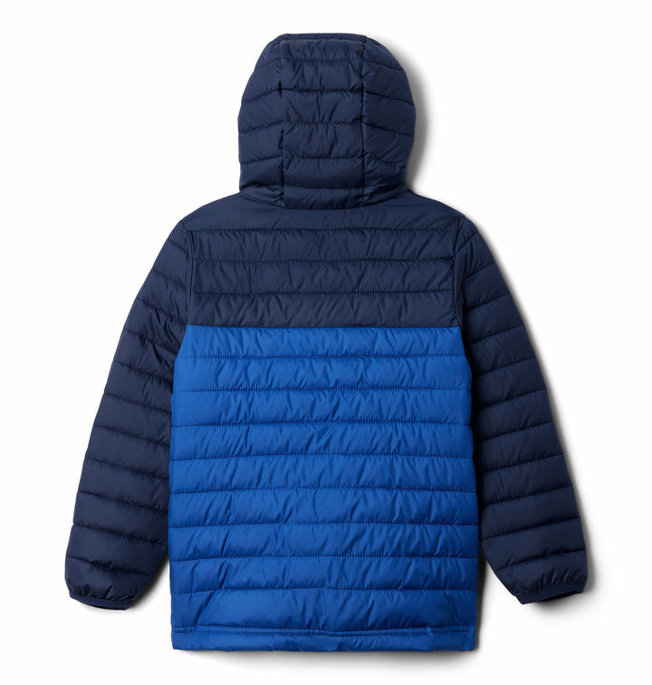 COLUMBIA NIÑO ABRIGO POWDER LITE II HOODED MOUNTAIN BLUE/COLLEGIATE NAVY