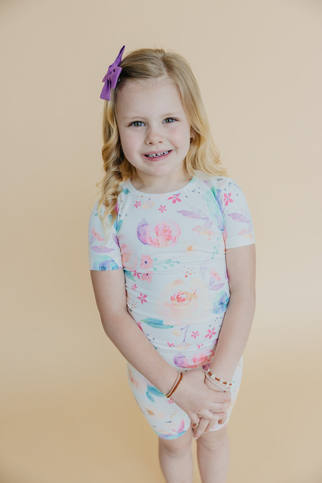 COPPER PEARL NIÑA PIJAMA BLOOM SHORT SLEEVE 2PK