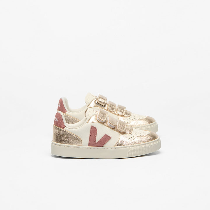 Veja Zapatilla Small V-10 Pure Dried Petale Platine para Niña
