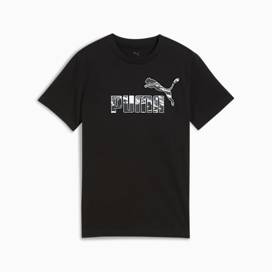PUMA NIÑO TSHIRT ESS CAMO BLACK