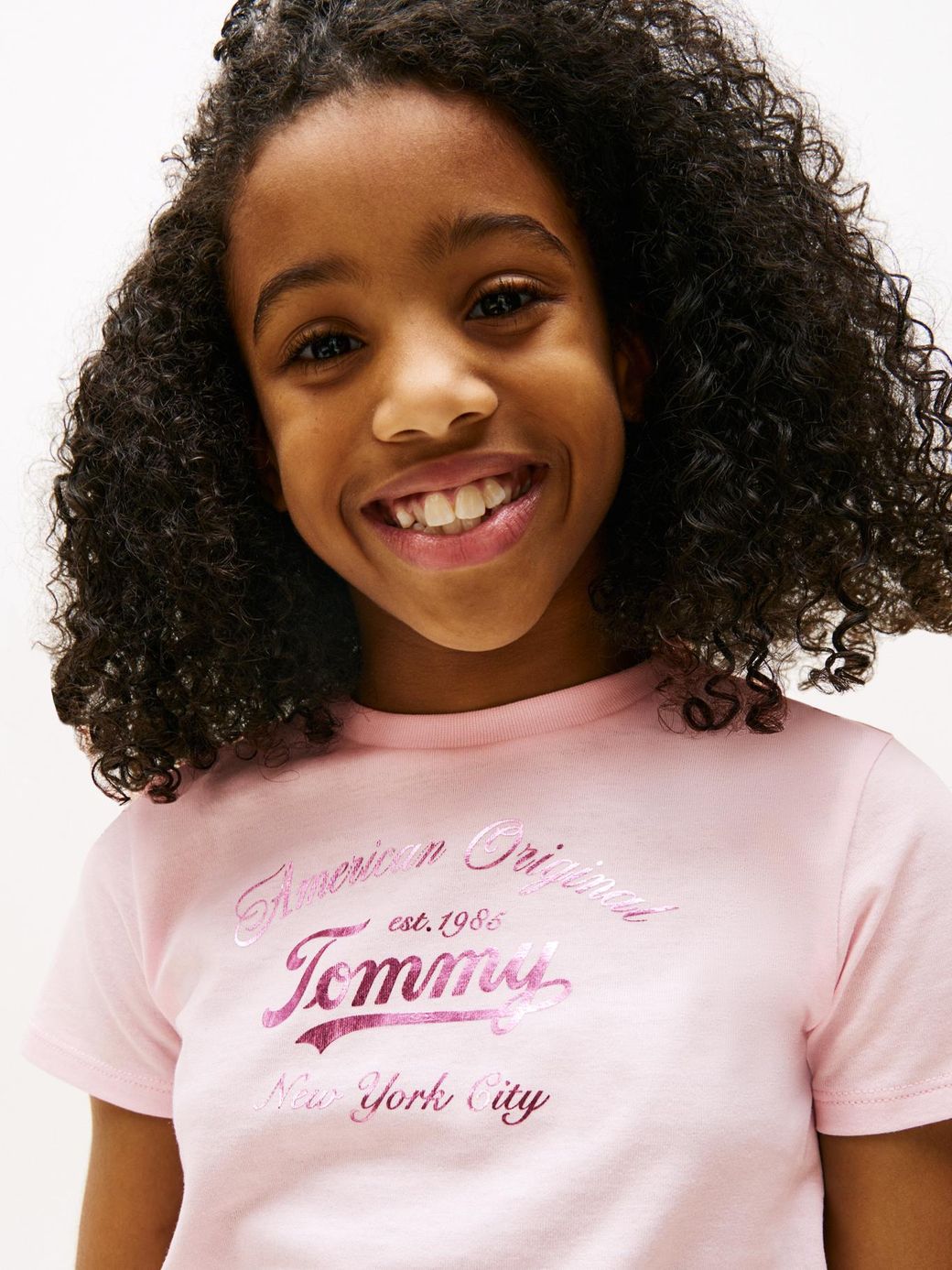 TOMMY HILFIGER NIÑA TSHIRT SCRIPT LIGHT PINK