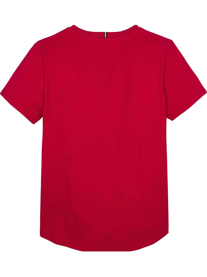 TOMMY HILFIGER NIÑA TSHIRT TOMMY SCRIPT PRIMARY RED