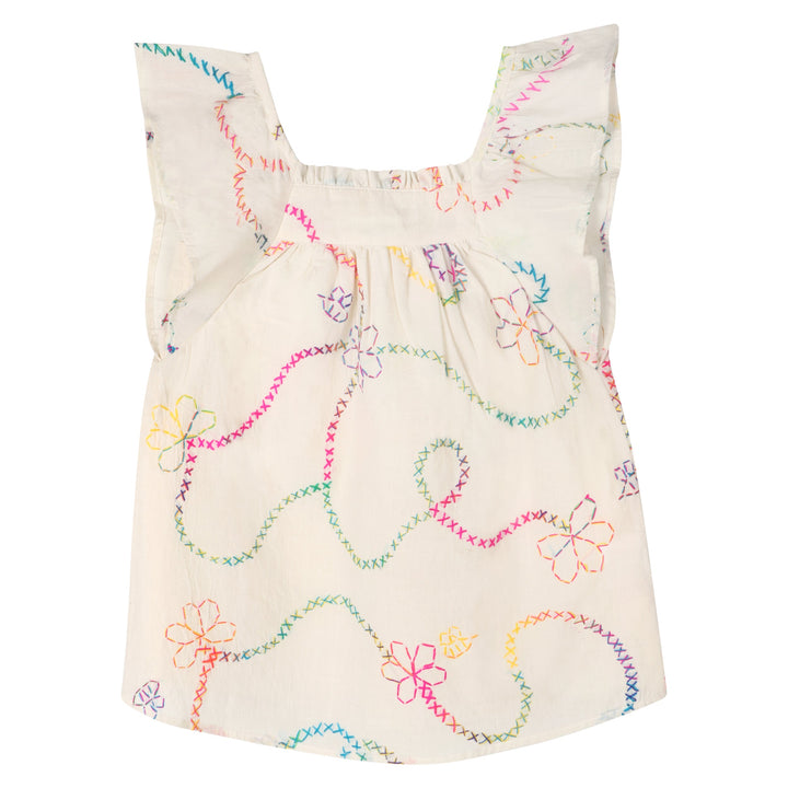 Piglo Vestido Ruffle Jardín Blanco para Niña