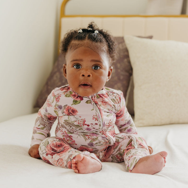 COPPER PEARL BEBE NIÑA PIJAMA BAMBOO CONVERTIBLE ZIP UP DEBORAH