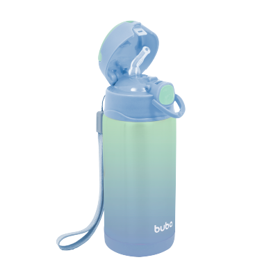 BUBA TAZA TÉRMICA DEGRADADA AZUL CON PAJILLA 14OZ