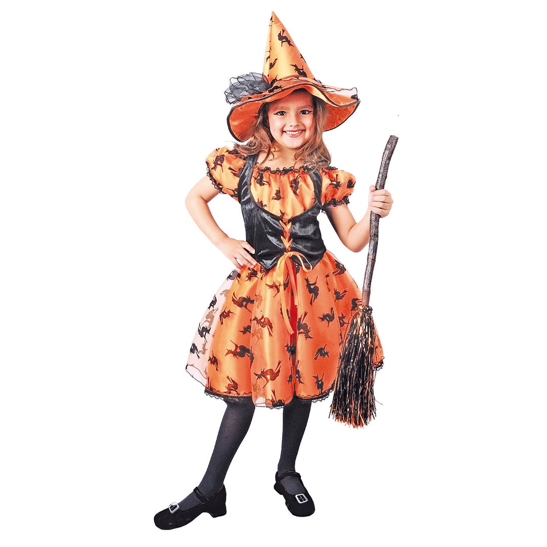 Disfraz Brujita Naranja para Niña - Halloween