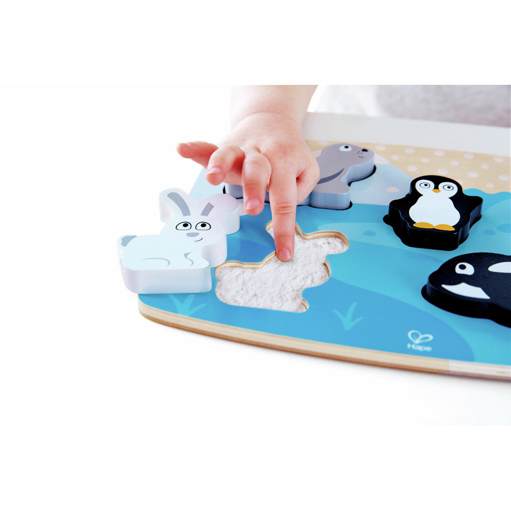HAPE ROMPECABEZA TACTIL DE ANIMALES POLARES