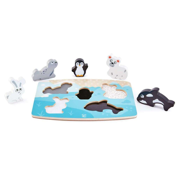 HAPE ROMPECABEZA TACTIL DE ANIMALES POLARES