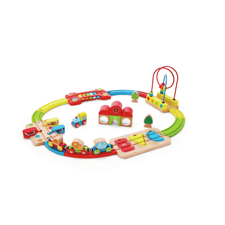 HAPE FERROCARRIL DE ROMPECABEZA DE ARCOIRIS