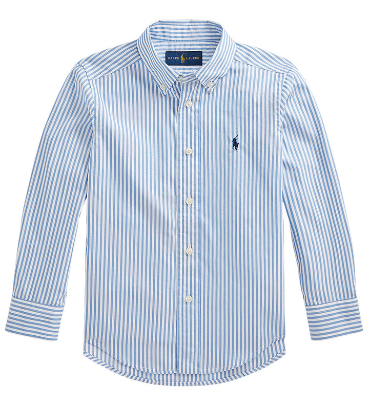 RALPH LAUREN NIÑO CAMISA M/L BLUE/WHITE