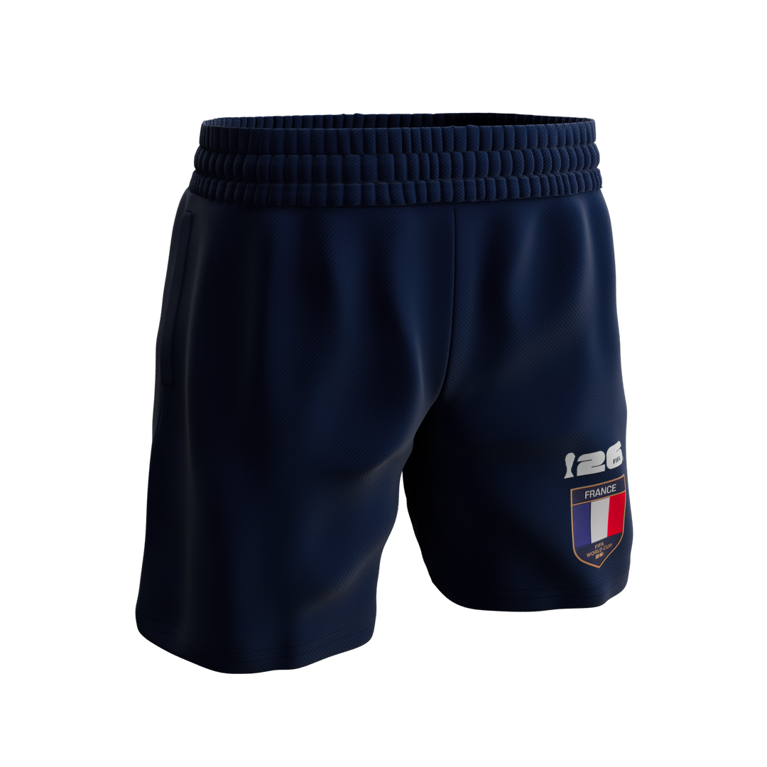 FANATICS NIÑO CONJ. DE SHORT FIFA FRANCE S/M NAVY