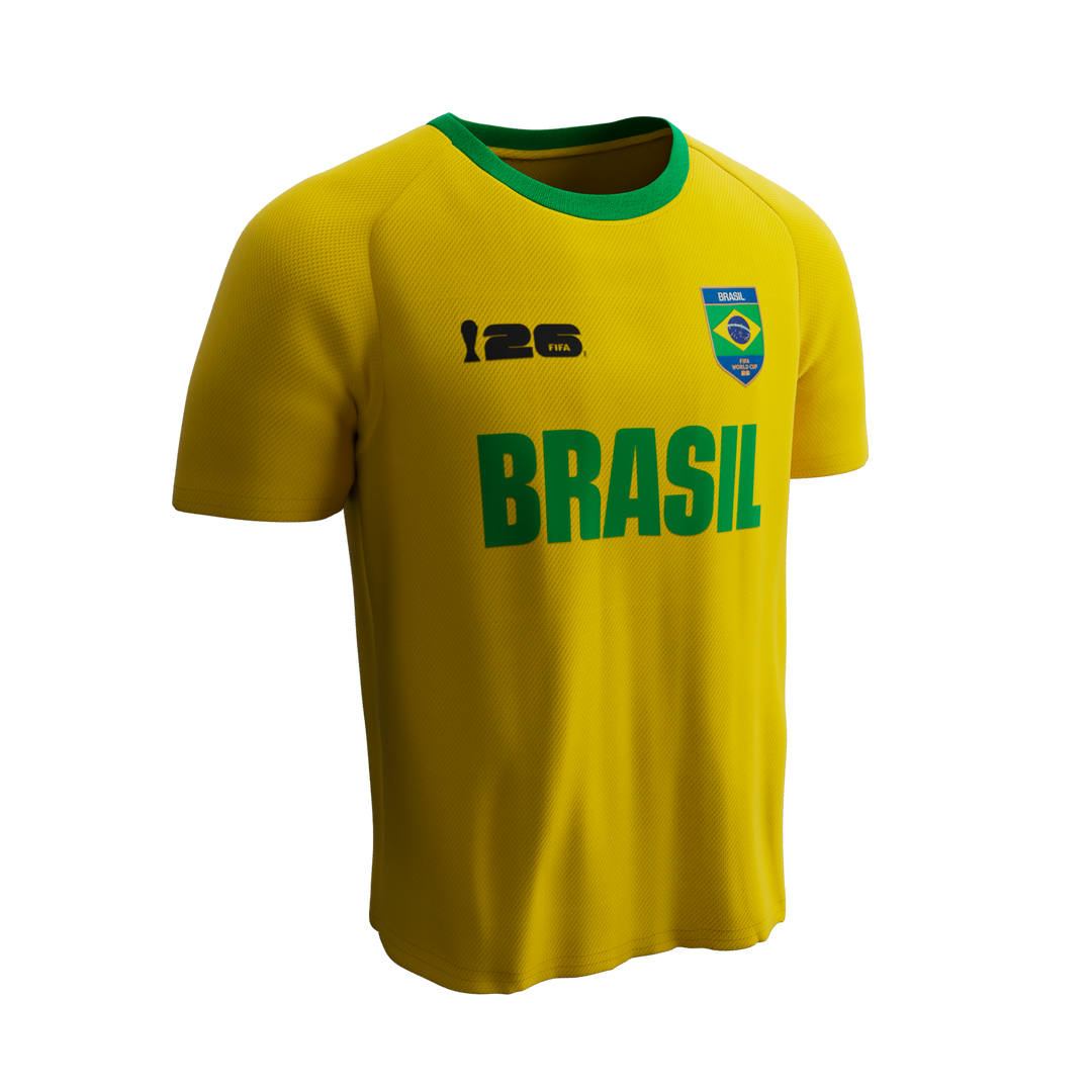 FANATICS NIÑO CONJ. DE SHORT FIFA BRAZIL S/M YELLOW