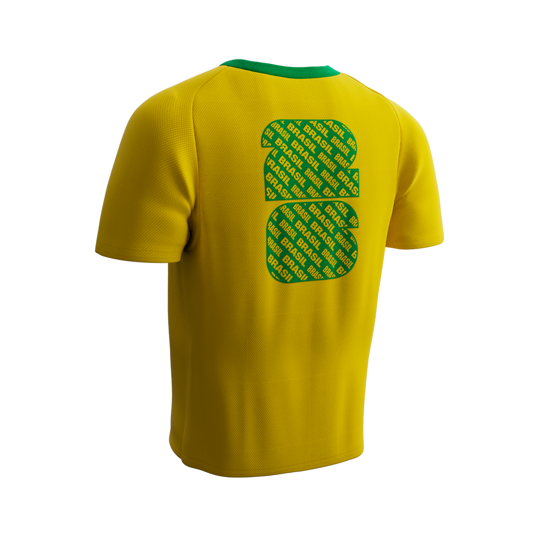 FANATICS NIÑO CONJ. DE SHORT FIFA BRAZIL S/M YELLOW