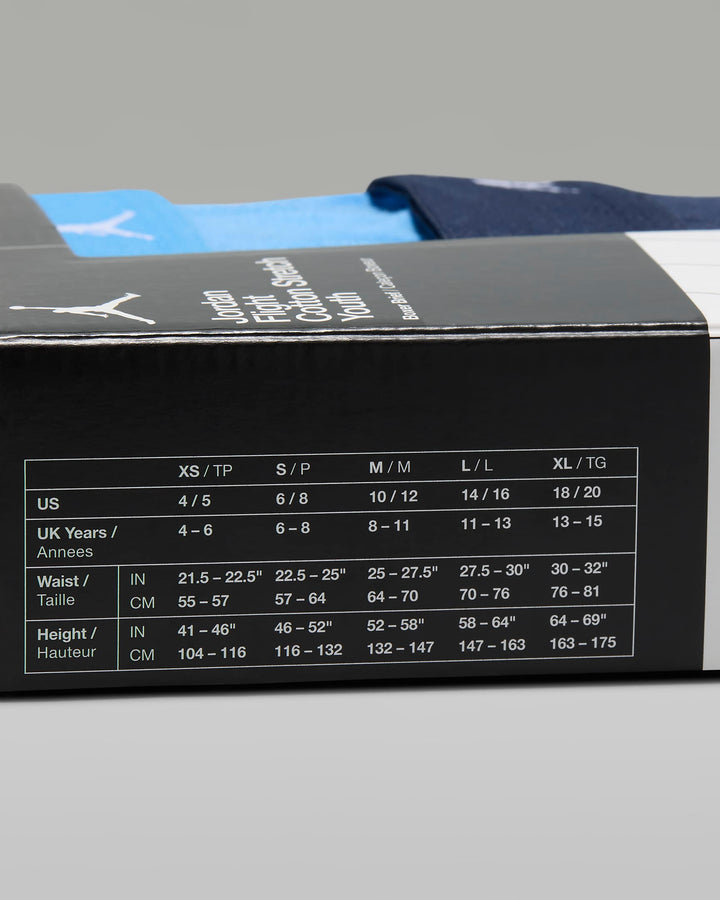 NIKE NIÑO BOXER JHB FLIGHT COTTON CORE UNIVERSITY BLUE 3PK