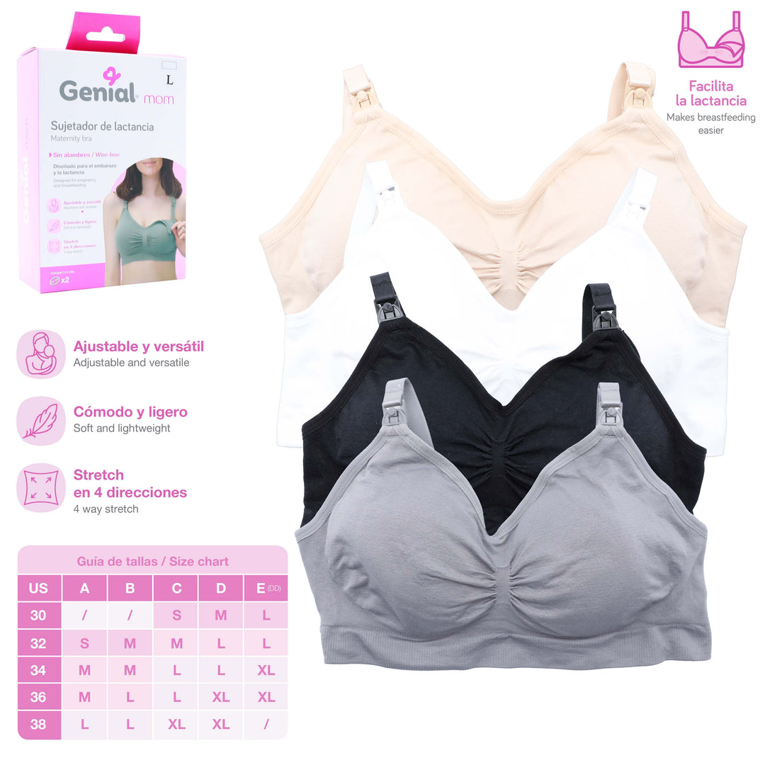 Sujetador de Lactancia Materna - White (Pack 2)