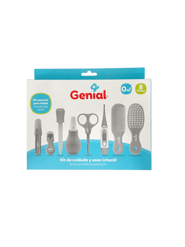 Genial Kit para el Cuidado y Aseo del Bebe 8PCS Grey