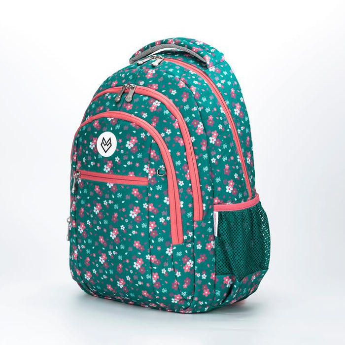 GREYWOLF MOCHILA RAVEN GREEN FLORALS