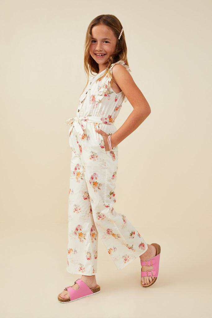 HAYDEN NIÑA JUMPSUIT FLORAL CREAM