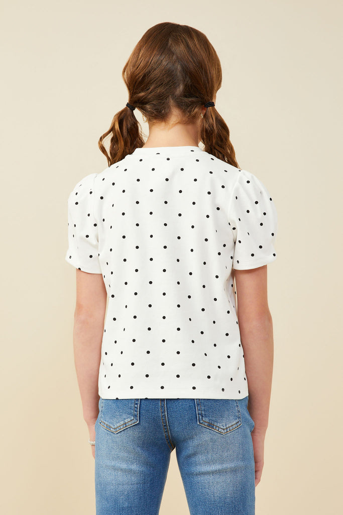 HAYDEN NIÑA TSHIRT POLKA DOT OFF WHITE