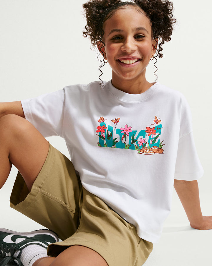 NIKE NIÑO TSHIRT G NSW OC BOXY CAMP WHITE