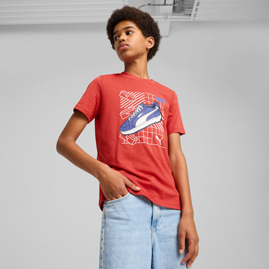 PUMA NIÑO TSHIRT GRAPHICS IV RED