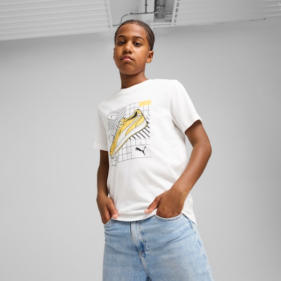 PUMA NIÑO TSHIRT GRAPHICS IV WHITE