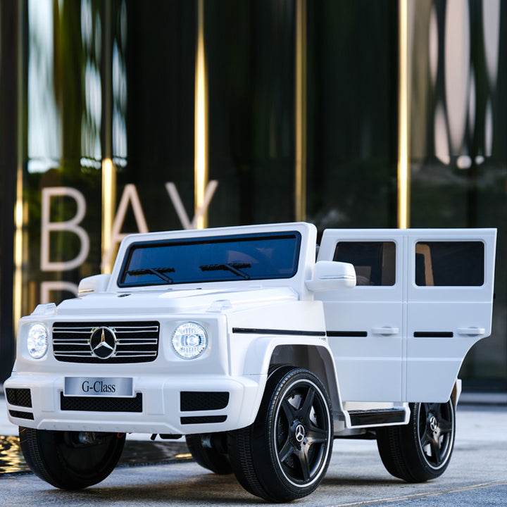 TOYS JEEP MERCEDES BENZ WITH LED AND MUSIC WHITE