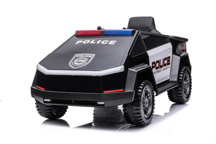 TOYS CARRO CYBERTRUCK POLICE WITH MUSIC AND BLUETOOTH BLACK POLICE