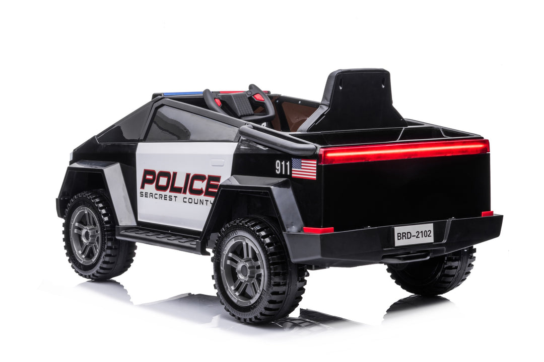 TOYS CARRO CYBERTRUCK POLICE WITH MUSIC AND BLUETOOTH BLACK POLICE