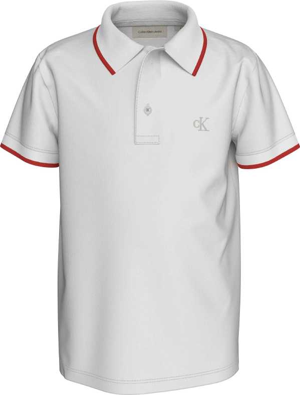 Calvin Klein Polo Tipping Regular M/C Bright White para Niño