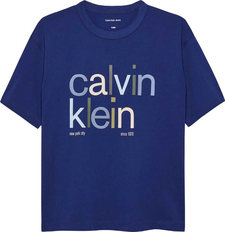 Calvin Klein Tshirt Logo Graphic M/C Bold Blue para Niño
