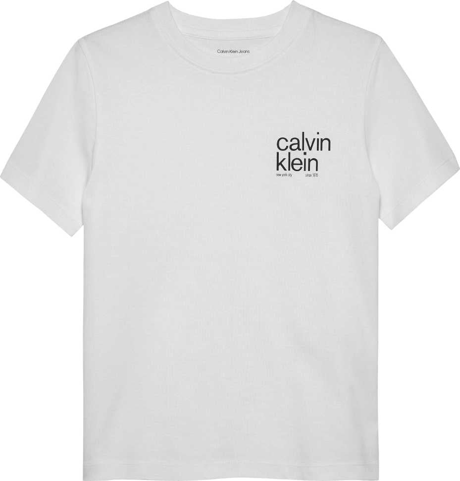 Calvin Klein Tshirt Small Graphic M/C Bright White para Niño