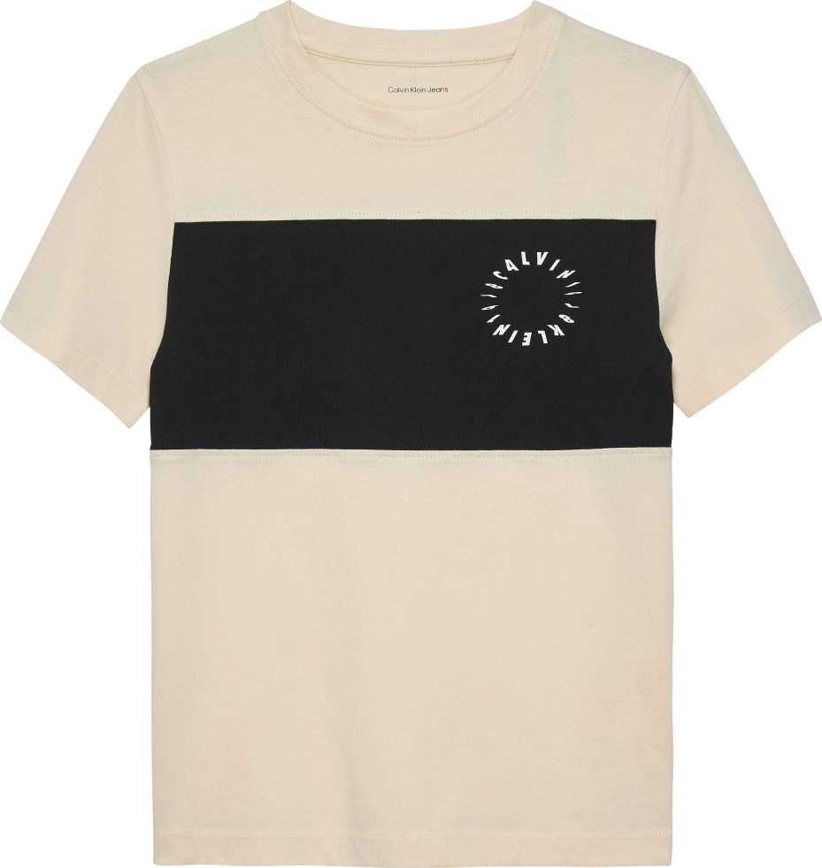 Calvin Klein Tshirt Block Graphic M/C Whitecap Gray para Niño