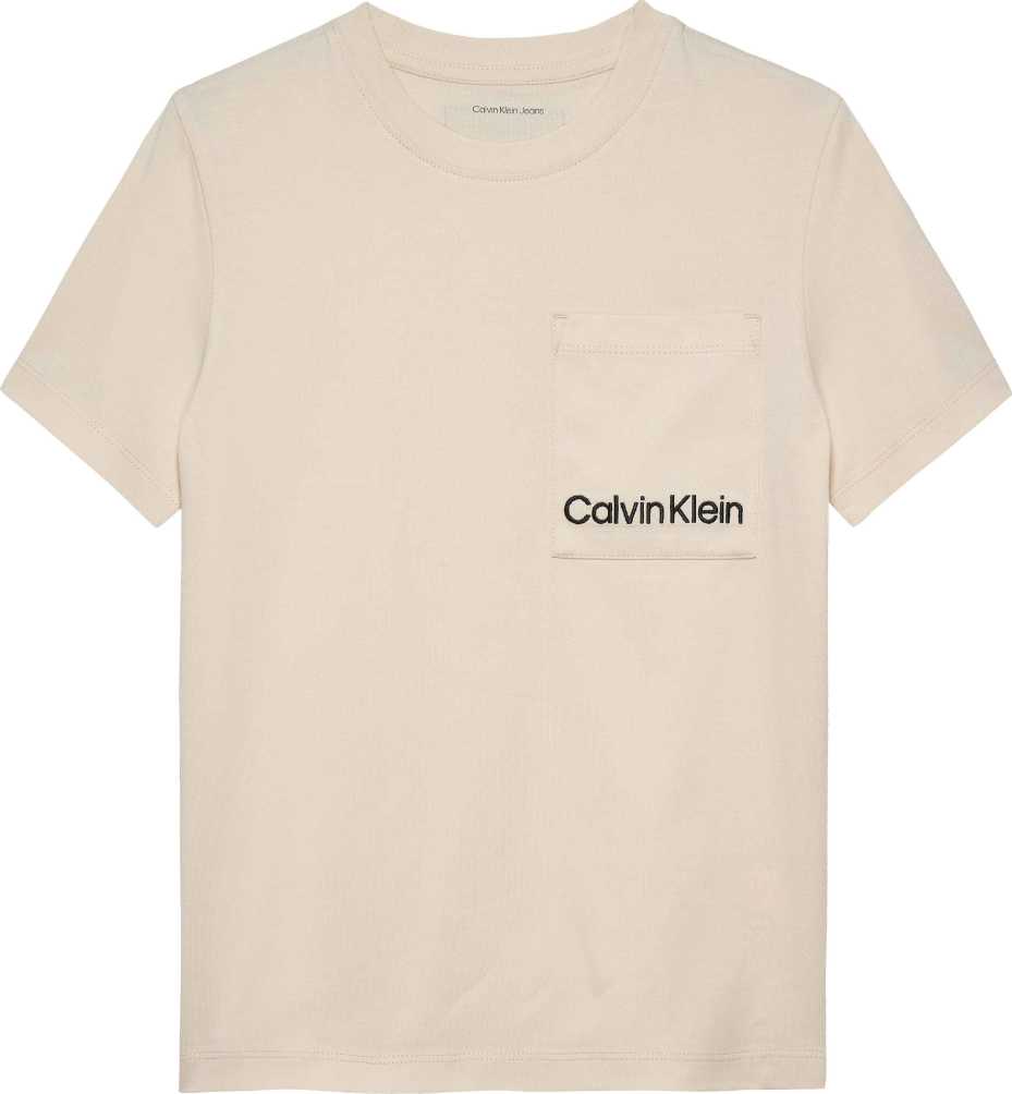 Calvin Klein Tshirt Emb Pocket M/C Whitecap Gray para Niño