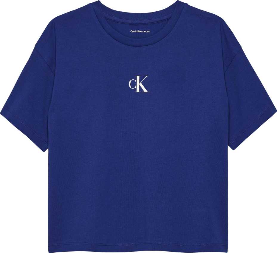 Calvin Klein Tshirt Logo Boxy M/C Bold Blue para Niña
