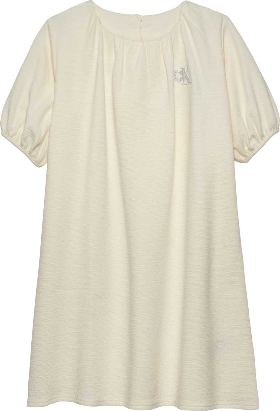 Calvin Klein Vestido Crinkle Ceremonial M/C Whitecap Gray para Niña