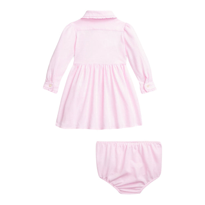 RALPH LAUREN BEBE NIÑA VESTIDO CARMEL PINK