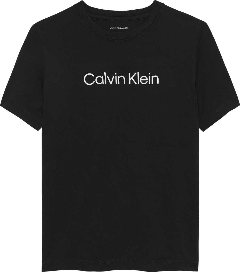 Calvin Klein Tshirt Inst. Logo M/C Black para Niño