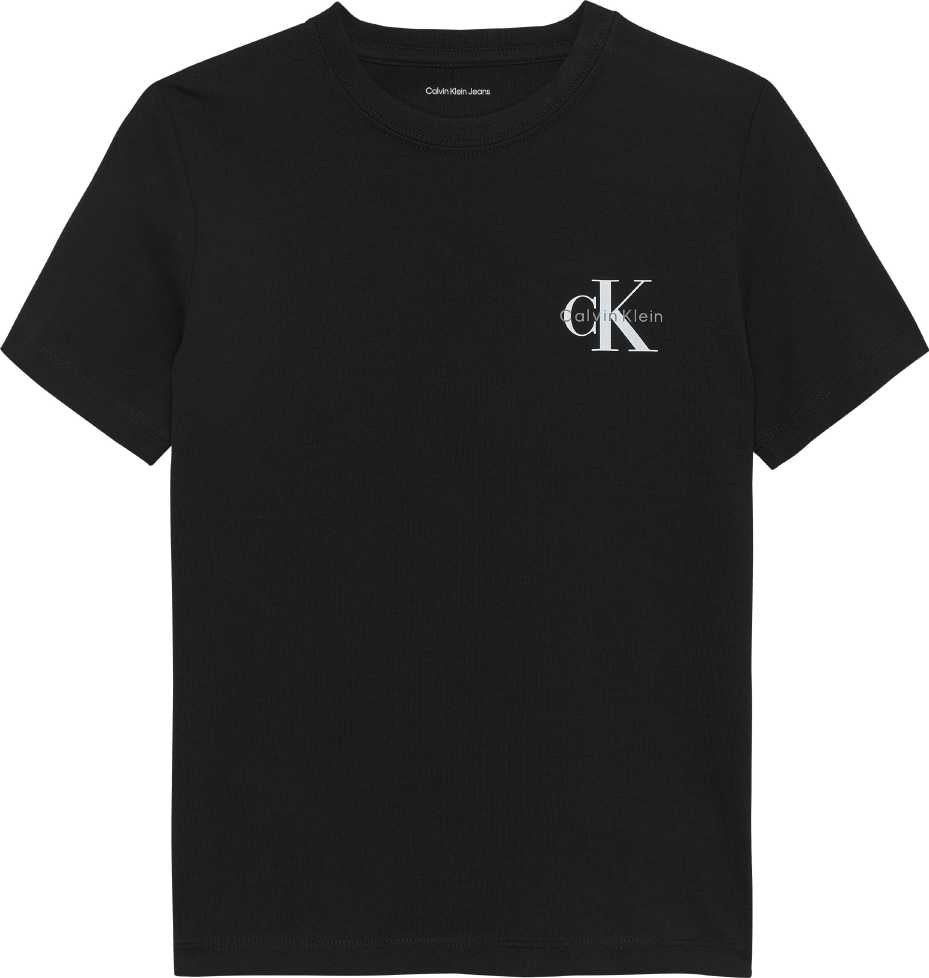 Calvin Klein Tshirt Chest Monologo M/C Black para Niño
