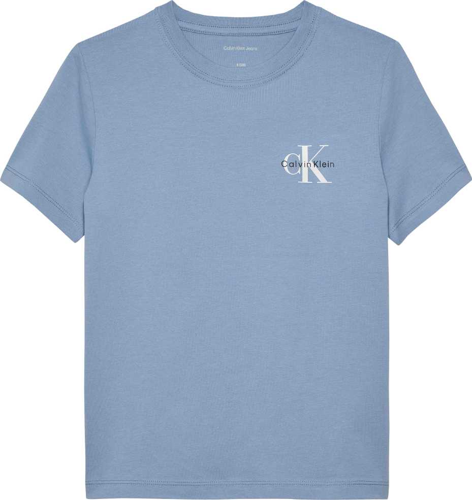 Calvin Klein Tshirt Chest Monologo M/C Faded Denim para Niño
