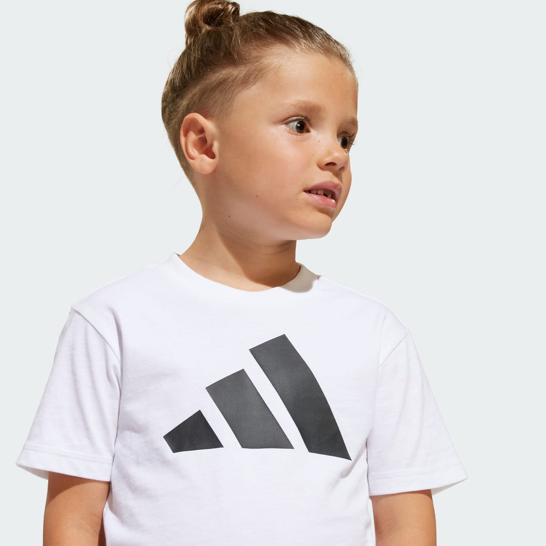 ADIDAS NIÑO TSHIRT LK BL 160 WHITE/BLACK