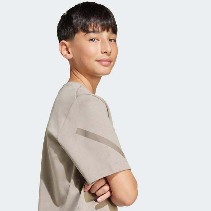 ADIDAS NIÑO TSHIRT J ZNE PUTBEI/SBROWN