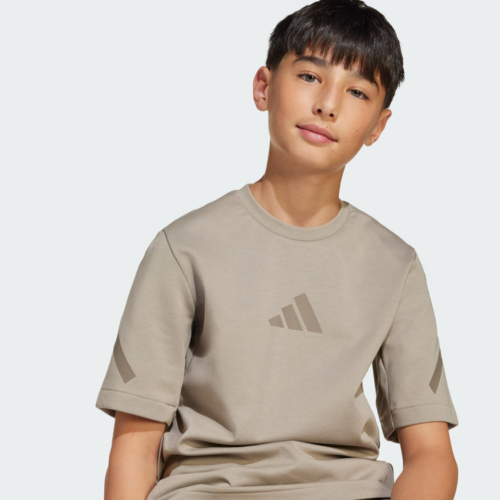 ADIDAS NIÑO TSHIRT J ZNE PUTBEI/SBROWN