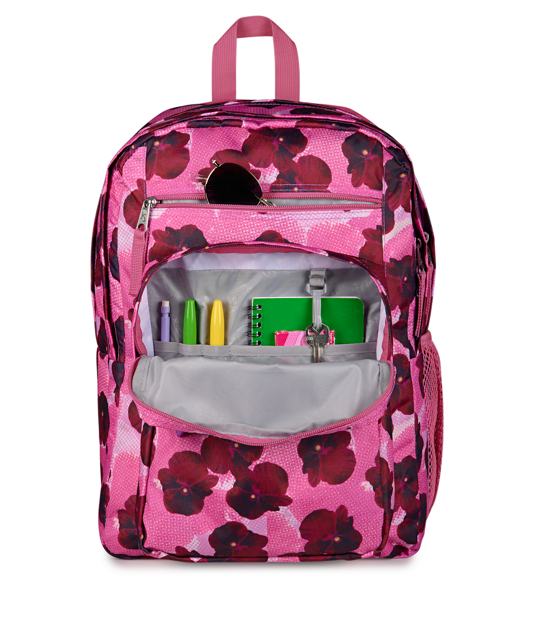 Jansport Big Student Popart Pansies Digital Fucsia - Det3
