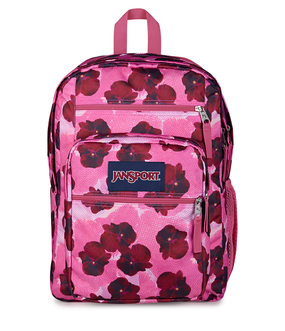 Jansport Big Student Popart Pansies Digital Fucsia - Front