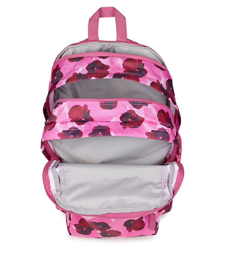 Jansport Big Student Popart Pansies Digital Fucsia - Interior