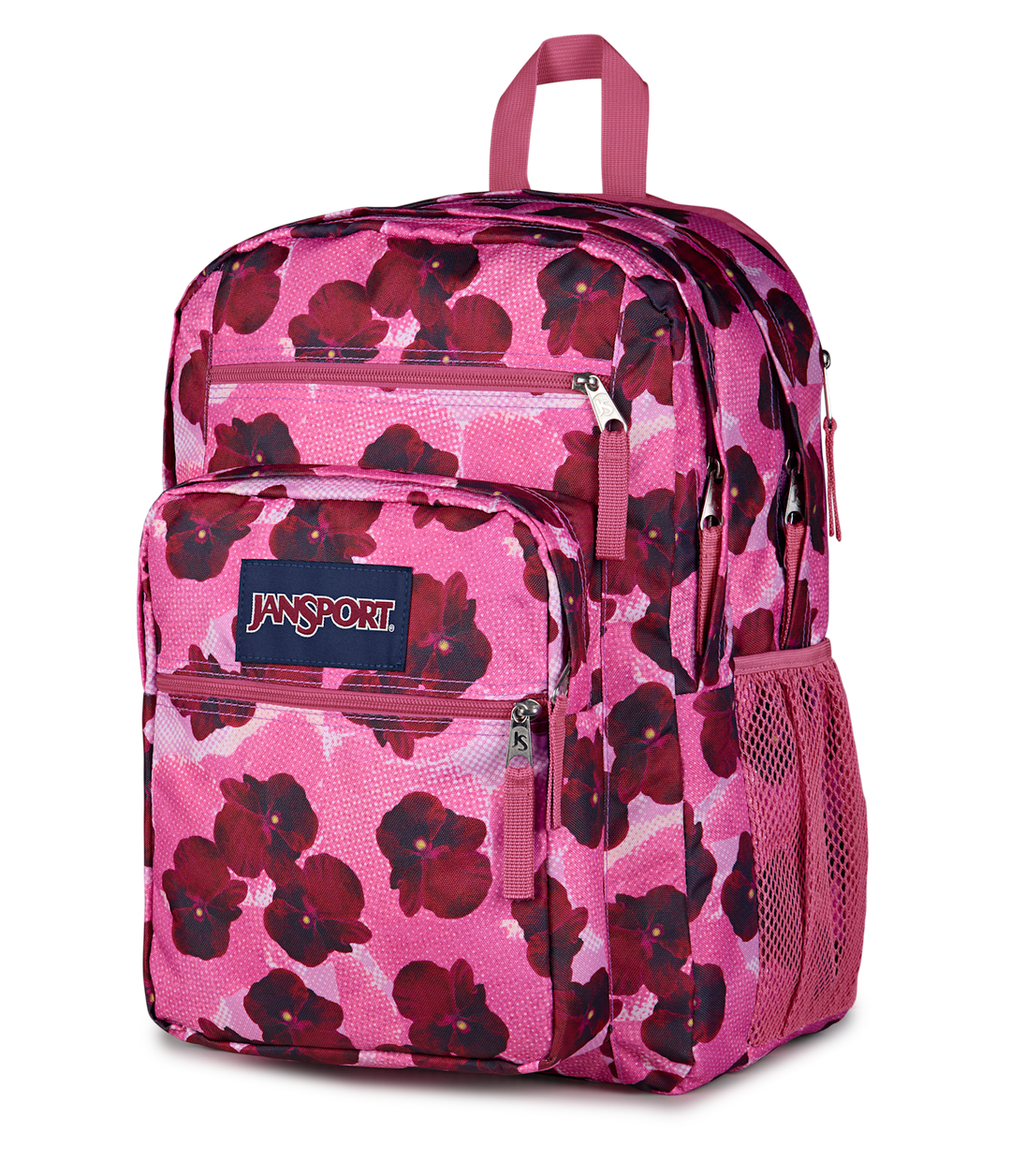 Jansport Big Student Popart Pansies Digital Fucsia - Side