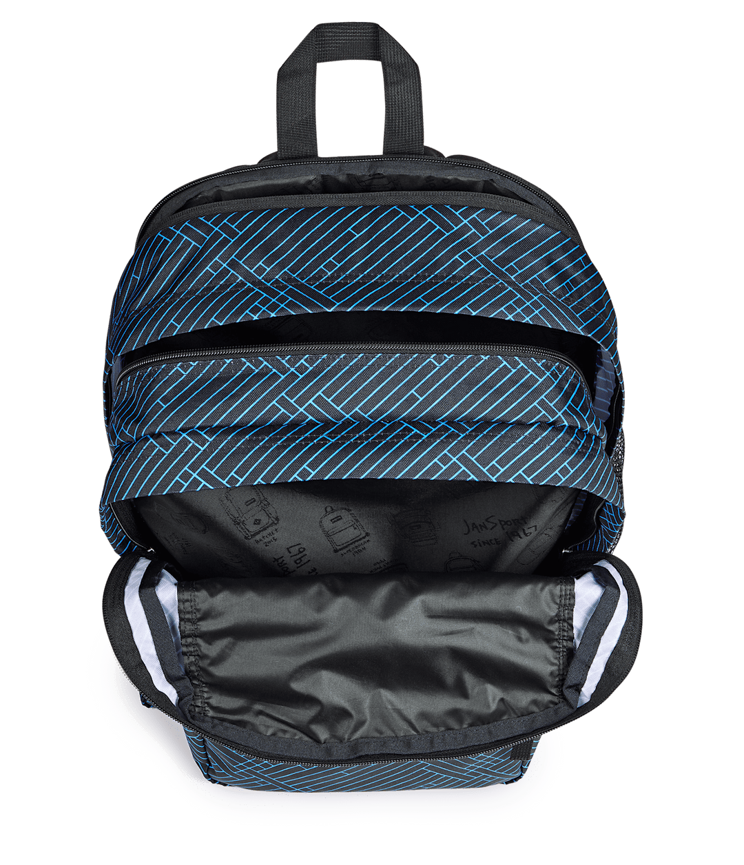 Jansport Big Student Team Stripes Black - Interior